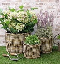 Flower Rattan Basket
